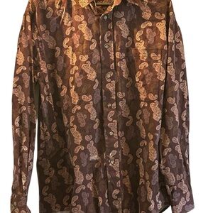 Cotton Mill Men’s Button Up Shirt Business Casual Career Medium